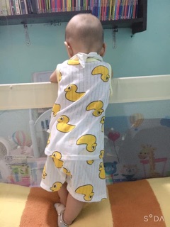 Bộ ba lỗ cotton giấy cho bé
