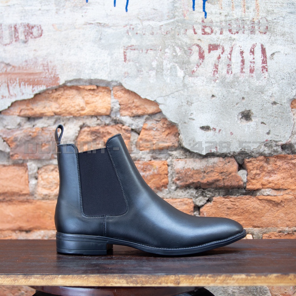 [TẶNG TẤT CAO CỔ] Giày Chelsea Boots Nam Đen, Giày Bốt Cao cổ nam tăng chiều cao 5cm thích hợp đi làm đi học đi chơi | WebRaoVat - webraovat.net.vn