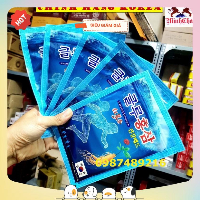 Cao Dán Hồng Sâm Hàn Quốc, Túi 20 miếng, minhchau [ Hàng Mới Về ]