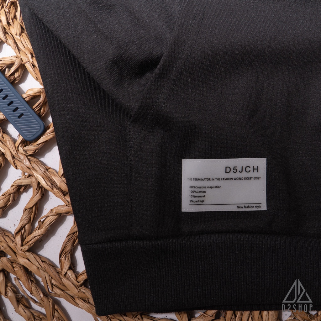 Áo hoodie nam D2shop màu trắng, trơn