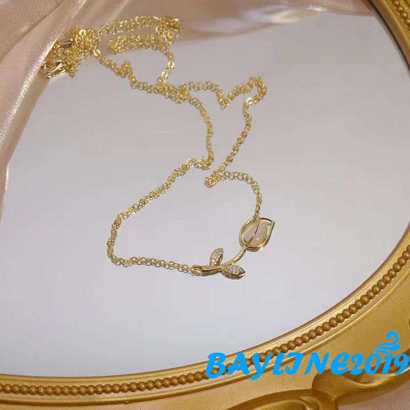 Vòng cổ Mặt Hoa Tulip Thời Trang Sang Trọng Cho Nữ