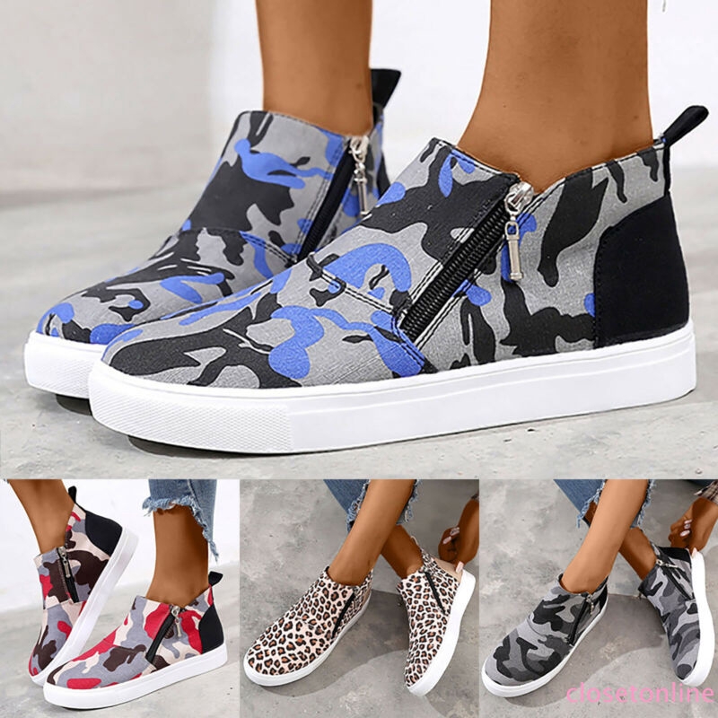 Giày lười họa tiết rằn ri năng động trẻ trung dành cho nữ