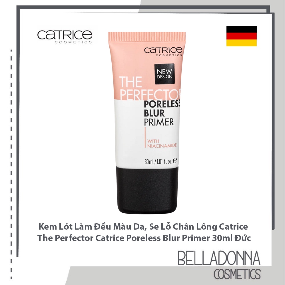 [Mẫu 2022] Kem Lót Kiềm Dầu, Làm Đều Màu Da Catrice The Perfector Catrice Poreless Blur Primer 30ml