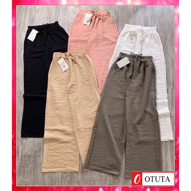 Quần ống rộng đũi lụa mềm - OTUTA | BigBuy360 - bigbuy360.vn