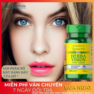  Bổ mắt ,giảm nhức mỏi mắt herba vision with lutein puritan pride 60 viên