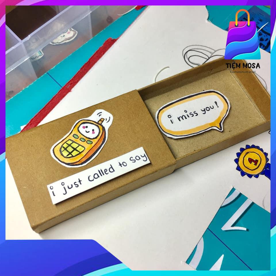 Hộp diêm yêu thương làm theo yêu cầu - Thiệp hộp diêm handmade