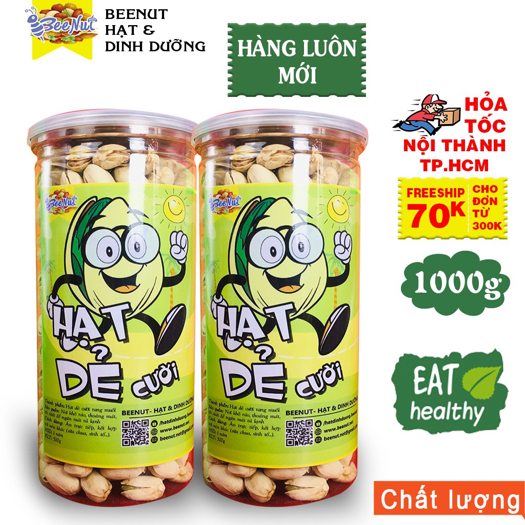 (1KG) (Combo 2 phần 500g) Hạt Dẻ Cười - Pistachio - Không Tẩy Trắng, Không Bị Yểu - BeeNut | BigBuy360 - bigbuy360.vn