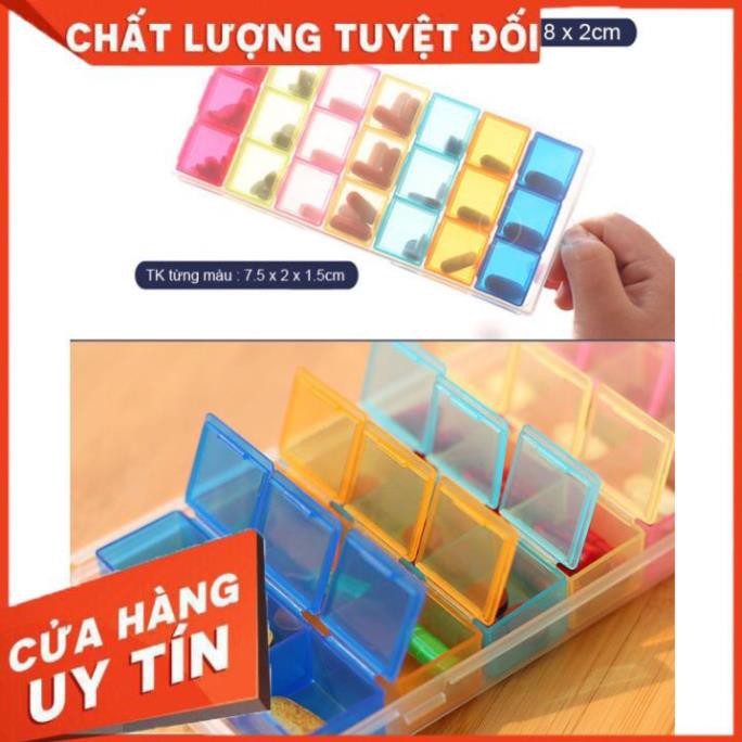 Hộp đựng đồ chia thuốc ⚡𝗙𝗥𝗘𝗘 𝗦𝗛𝗜𝗣 ⚡Hộp đựng các loại vật dụng nhỏ trong gia đình thiết kế nhỏ gọn tiện mang đi