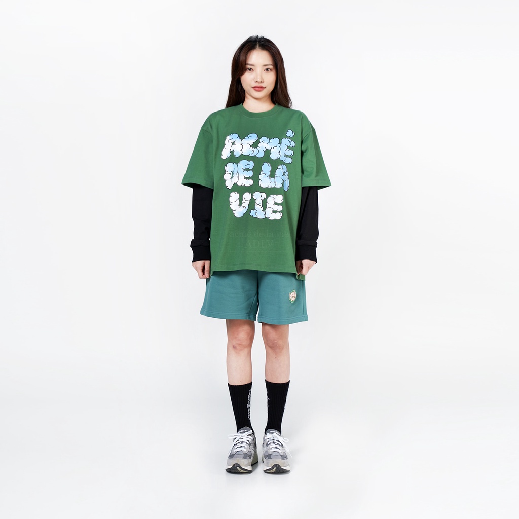 (HÀNG CHÍNH HÃNG) Áo thun ADLV - Acmé de la vie - Baby Face Sleeve T-Shirt Green Rainbow Cloud LinhLyxAuth