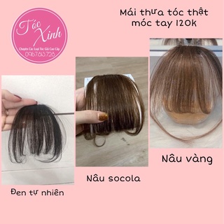 Tóc mái thưa tóc thật