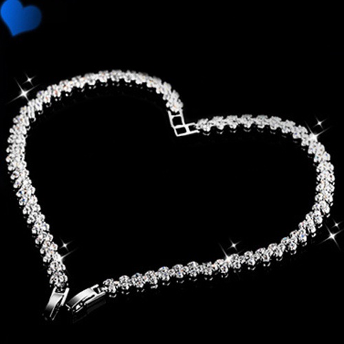 Vòng đeo tay hợp kim khảm đá lấp lánh tinh tế thời trang cho nữ