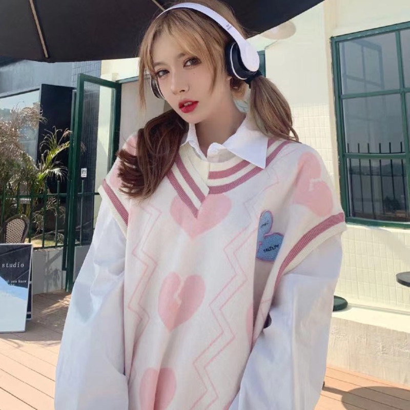 Áo len không tay phong cách Hàn Quốc xinh xắn cho nữ