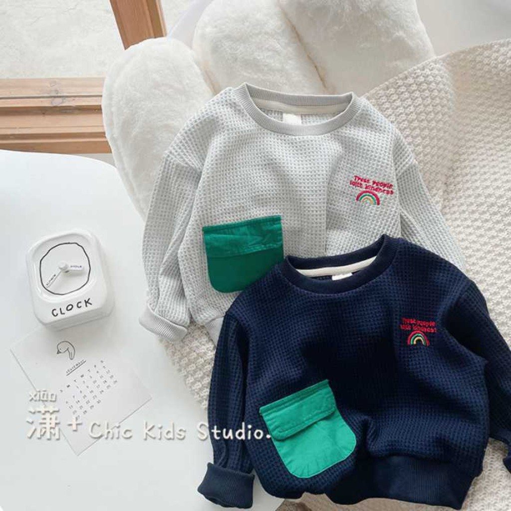 Bộ Thun Tổ Ong In Túi Cầu Vồng Cực Xinh Cho Bé SÂU SHOP Từ 6 -27kg