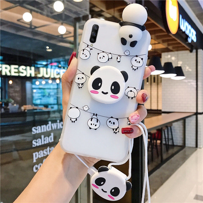 Ốp Lưng Mềm In Hình Gấu Trúc Hoạt Hình Cho Xiaomi Mi A1 A2 A3 8 Lite 9t K20 Redmi S2 4a 5a 6a Note 3 4 4x 5 6 7 8 Pro Plus