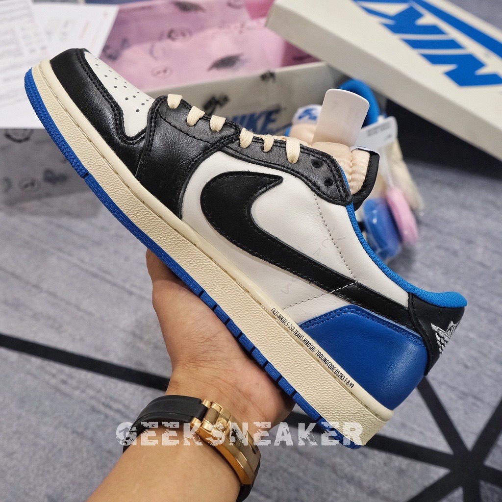 Giày Air Jordan 1 Low Travis Scott Fragment Cổ Thấp Màu Xanh đen Siêu Đẹp Sneaker World | BigBuy360 - bigbuy360.vn