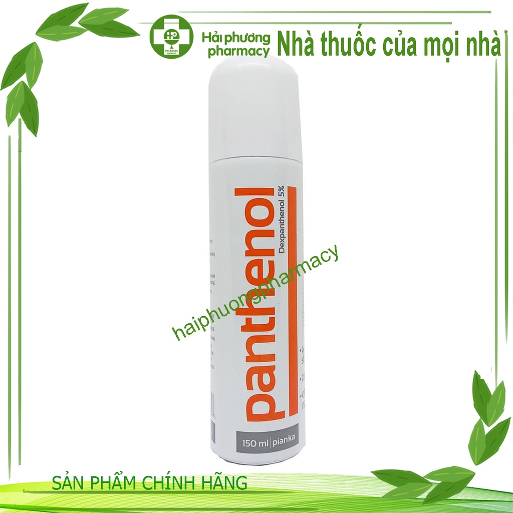 Xịt Panthenol Foam- Hỗ trợ làm dịu da do cháy nắng hoặc bỏng