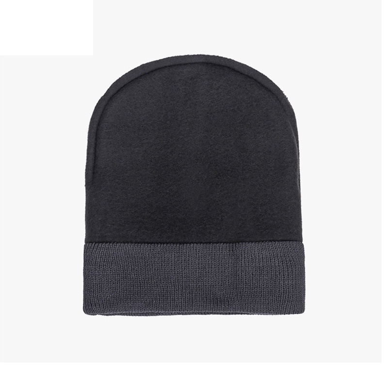 Nón, mũ len beanie trơn màu đen, xám, tím than cho nam, nữ có lót nỉ cực ấm