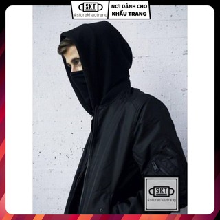 Khăn Bịt Mặt Alan Walker - Khăn Ống Đen Trơn Đa Năng