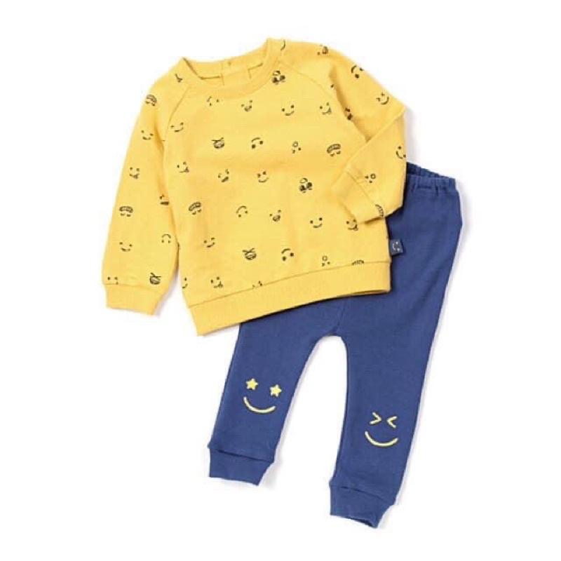 Bộ Happyland Bé trai kẻ sọc đỏ/mặt cười vàng/ hồng