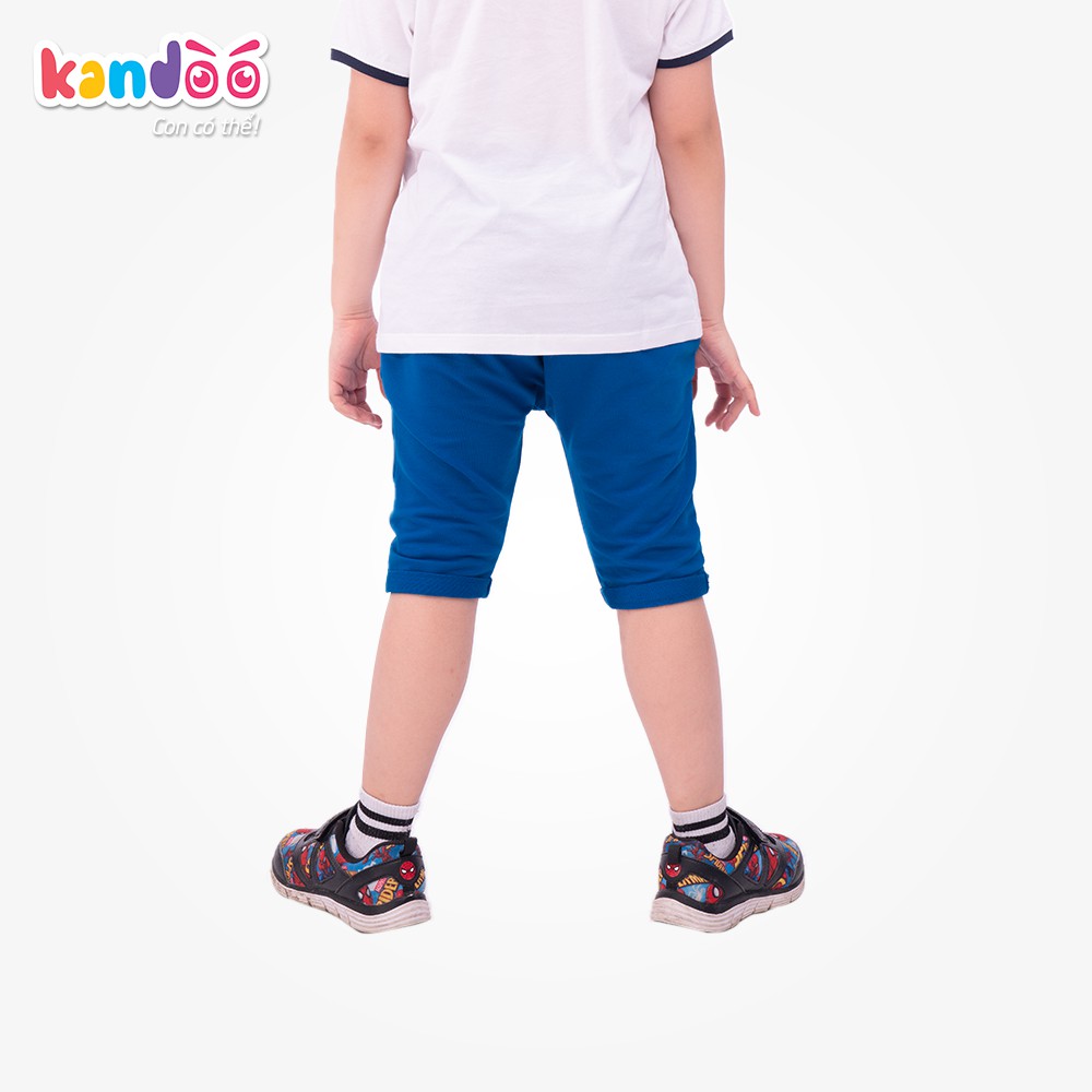 Quần Short bé trai KANDOO màu xanh, 100% cotton cao cấp mềm mịn, thoáng mát, an toàn cho bé - DBSO1702