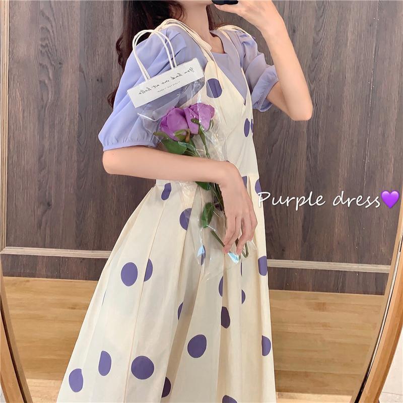 Áo Nữ Hai Dây Họa Tiết Chấm Bi Thời Trang Hè 2021 | BigBuy360 - bigbuy360.vn