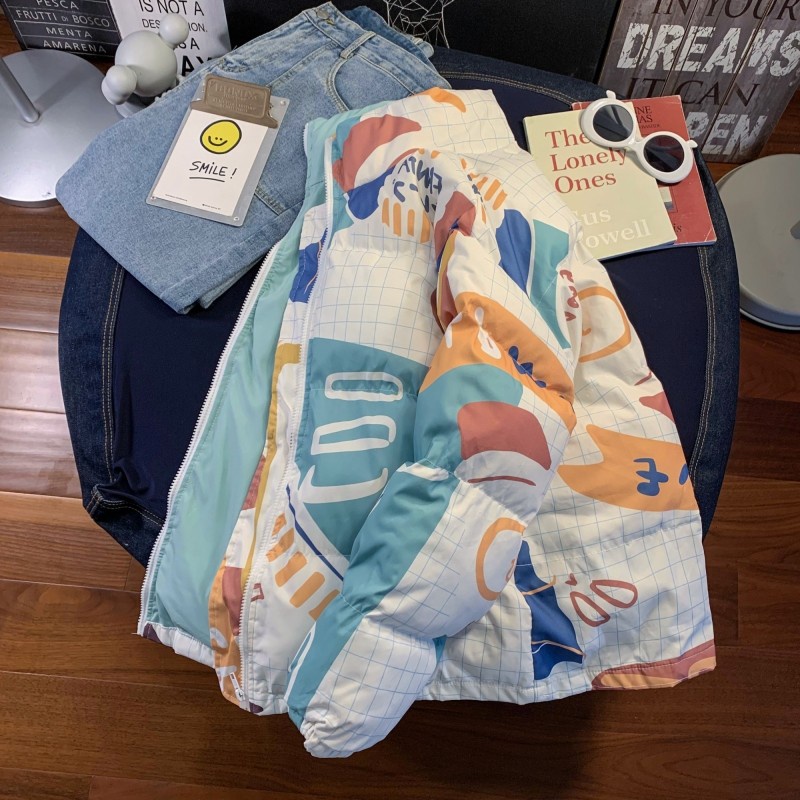 Áo phao nam quảng châu 2 mặt form rộng thời trang trẻ hiện đại