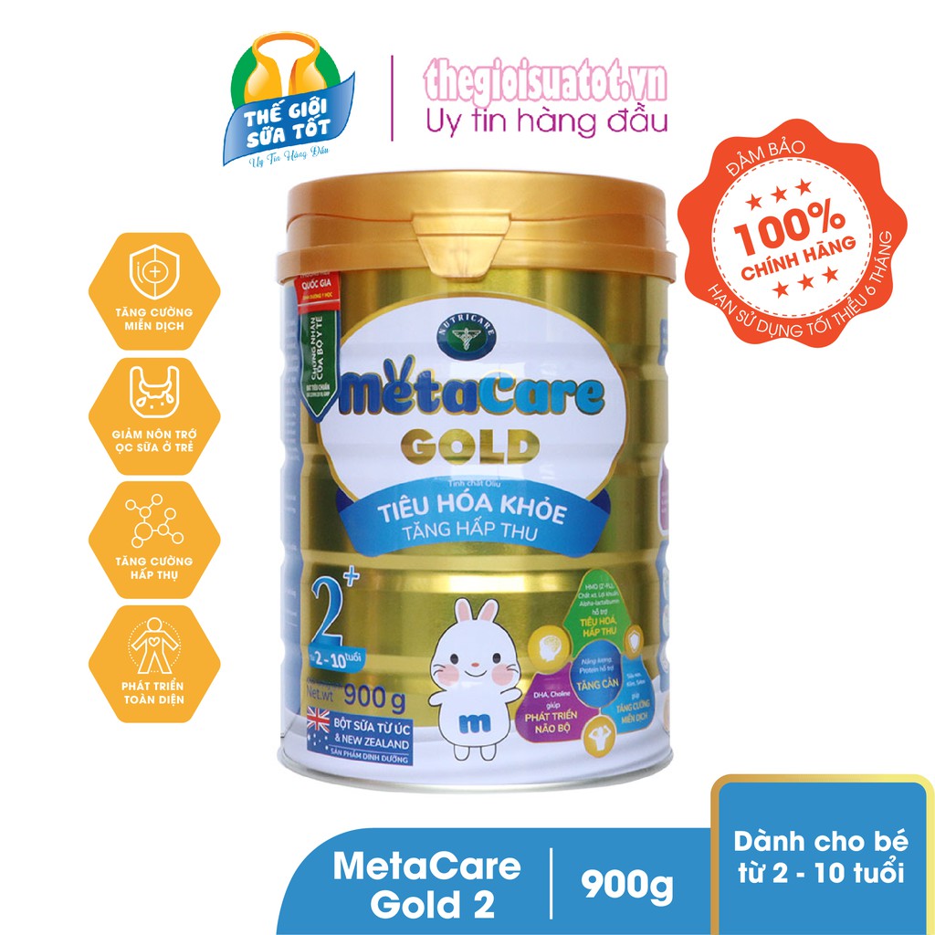 Sữa bột Nutri MetaCare Gold 2+ 900G