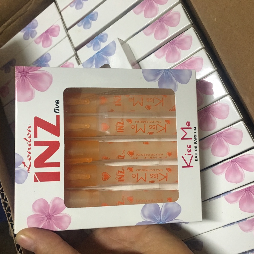 Nước hoa bút 5 cây các nầu, mầu hồng, mầu tím, mầu cam