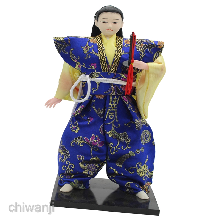 Mô hình búp bê Samurai mặc Kimono 12  trang trí