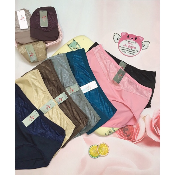 Quần lót cotton kháng khuẩn Trung Niên, cạp cao gen bụng nâng mông