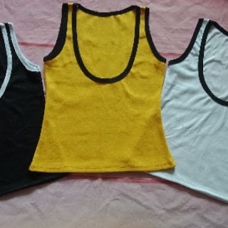 Áo ba lỗ ngược phối viền