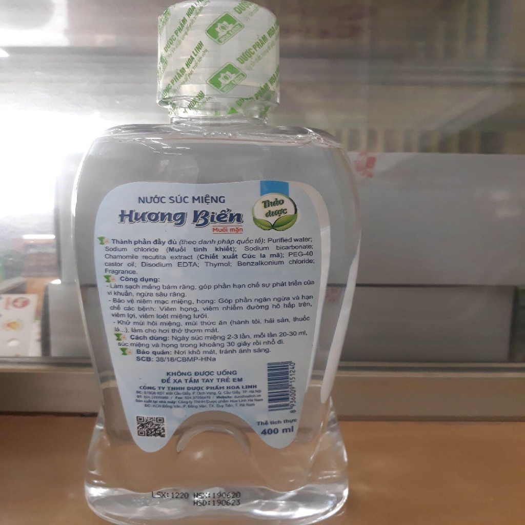 Nước Súc Miệng Hương Biển thảo dược chai 400ml