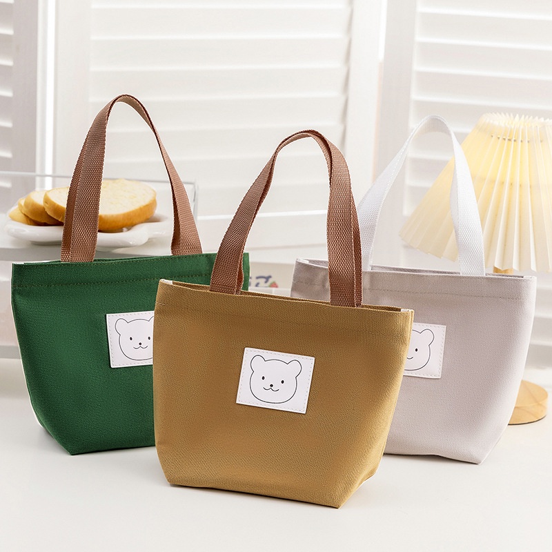Túi Xách Tay nữ Bằng Vải Canvas Thiết Kế Hình Hoạt Hình Dễ Thương FT7139