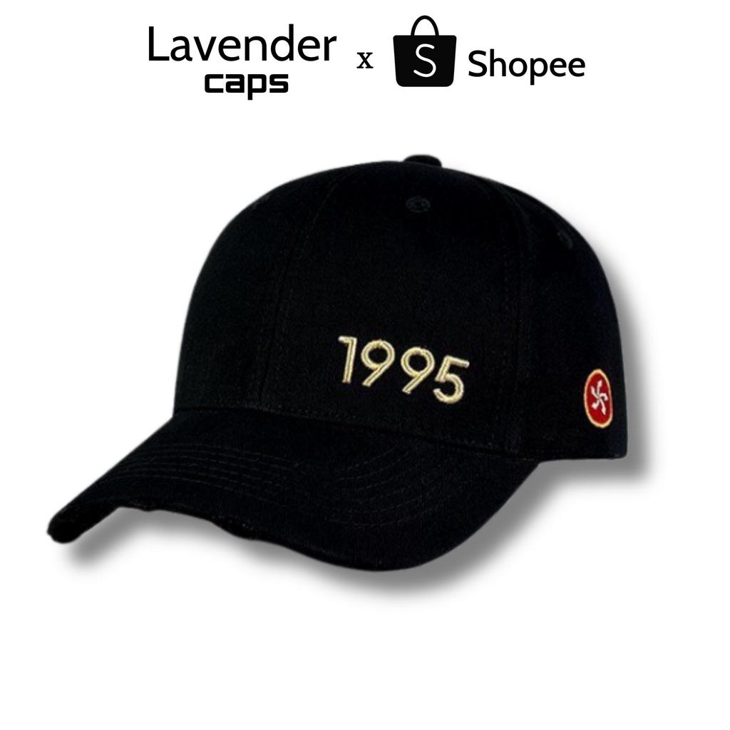 Nón kết Mũ lưỡi trai đen 1995 logo thêu dành cho nam nữ Free size