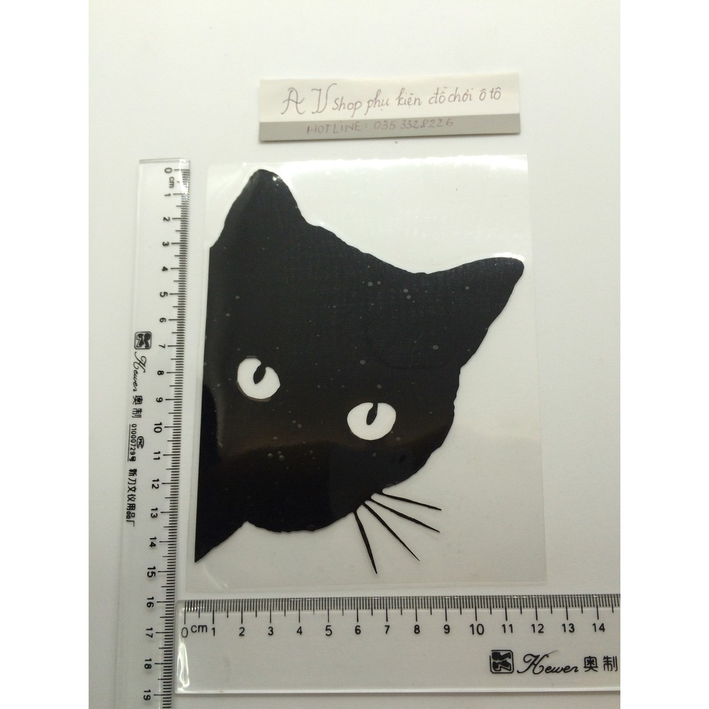 1 bộ 02 chiếc Decal hình mèo