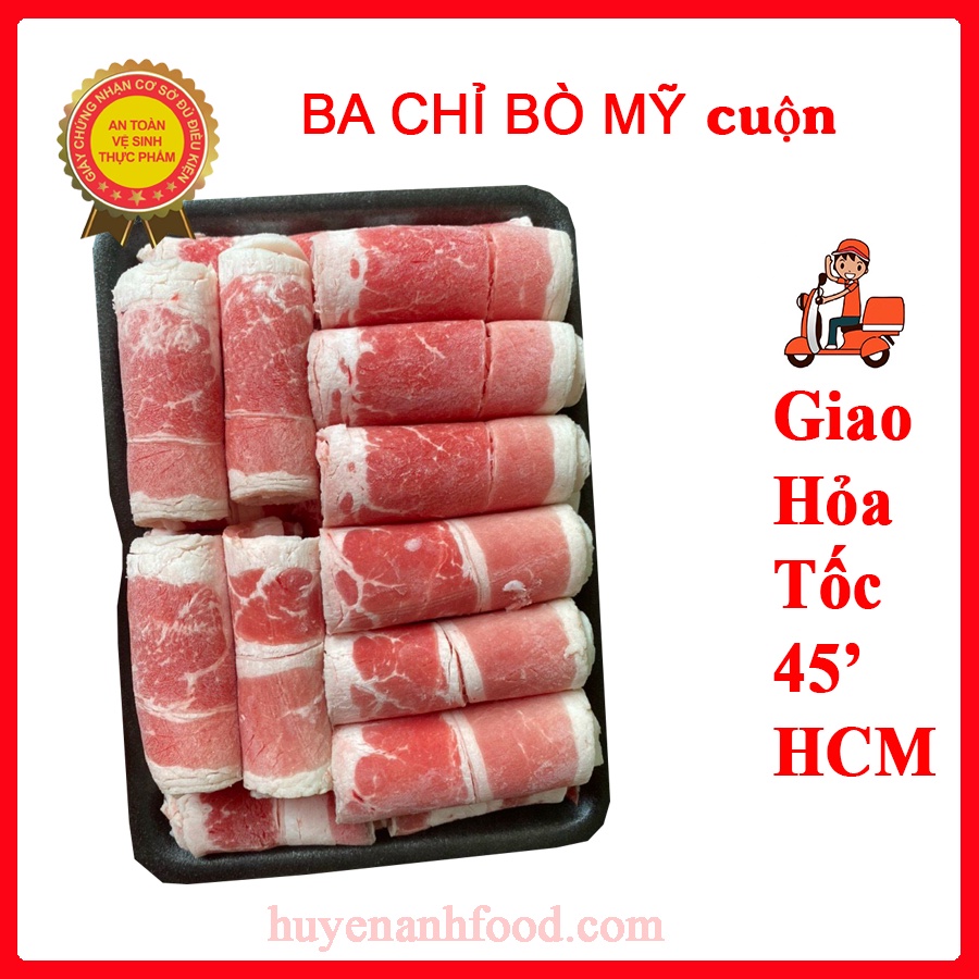 Thịt ba chỉ bò Mỹ Excel cắt mỏng Giao nhanh 1h HCM