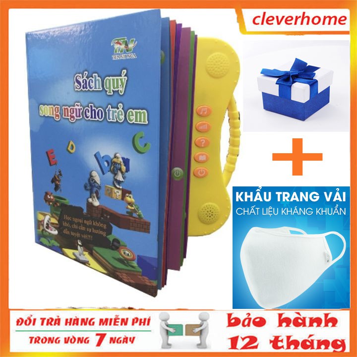 [KÈM QUÀ TẶNG CHỐNG DỊCH] Sách Nói Điện Tử Song Ngữ Anh- Việt Giúp Trẻ Học Tốt Tiếng Anh