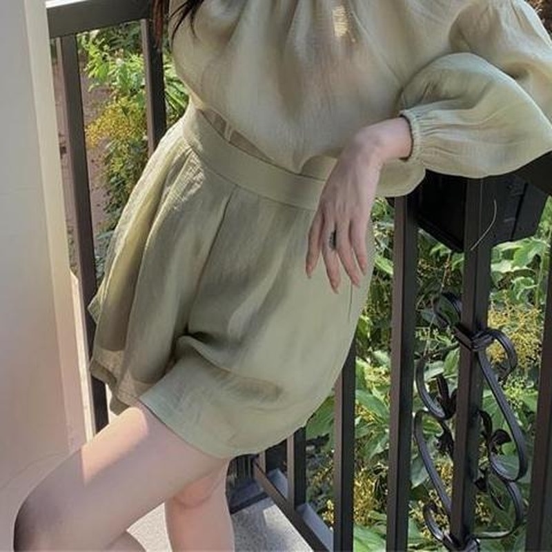 Áo Kiểu Trễ Vai Tay Phồng Phong Cách Hàn Quốc Cho Nữ