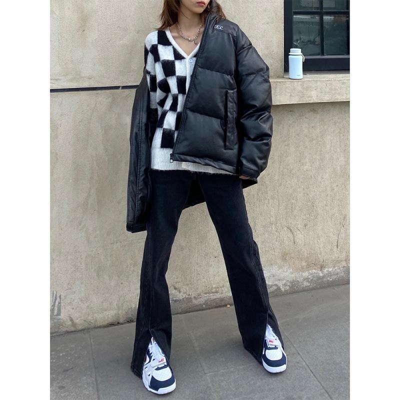 Quần Jean Dài Lưng Cao Dáng Rộng Thiết Kế Mới Thời Trang Theo Phong Cách Hàn Quốc