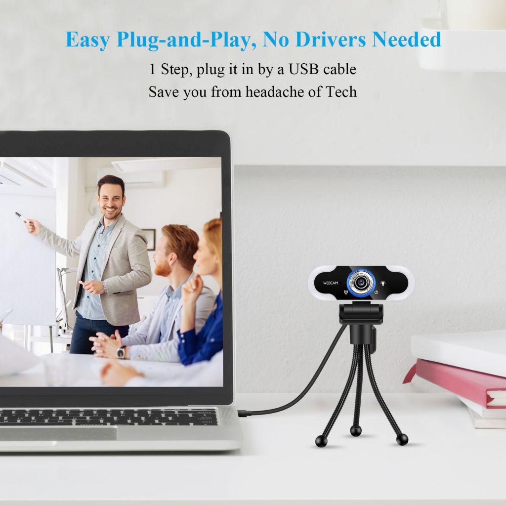 Webcam 1080p Có Đèn Led Cho Máy Tính | BigBuy360 - bigbuy360.vn