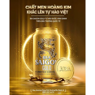 Bia Sài Gòn Gold - 1 lon lẻ (Date:19/03/2022)