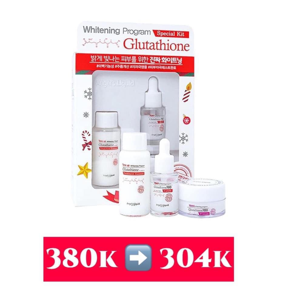 Bộ 3 Sản Phẩm Dưỡng Trắng Da, Làm Mờ Thâm Whitening Program Glutathione Special