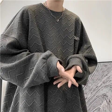 Áo Sweater Pullover Dáng Rộng Phong Cách Hàn Quốc Thời Trang Dành Cho Nam 2022