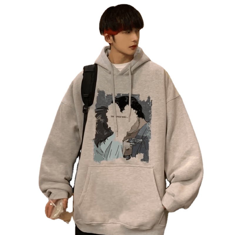 Áo Hoodie In Họa Tiết Hoạt Hình Phong Cách Hiphop Đường Phố Cho Nam ​Áo hoodie oversized unisex [M-5XL]
