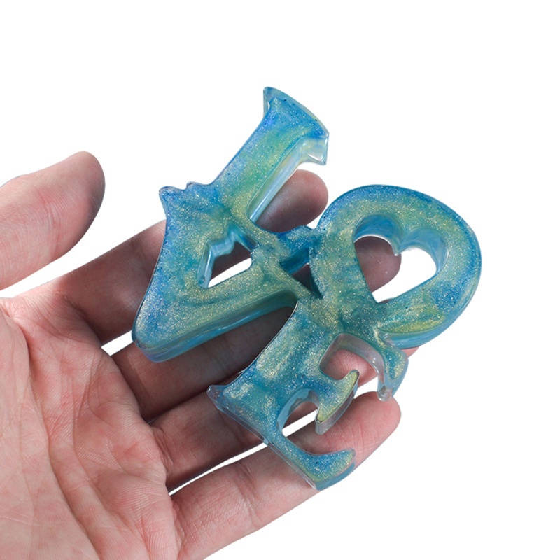 Khuôn Silicone Làm Mặt Dây Chuyền Hình Chữ Love DIY