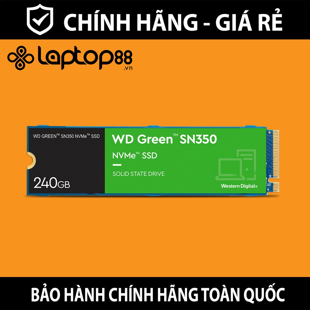 Ổ cứng SSD NVMe PCIe WD Green SN350 240GB - Bảo hành 36 tháng 1 đổi 1 - Hàng chính hãng