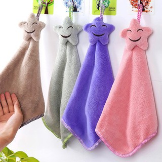 Khăn lau tay nhà bếp hình vuông có móc treo đa năng tiện lợi