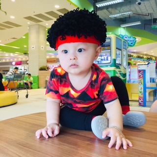 Nón tóc xù bé trai - handmade