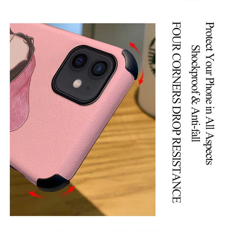 Ốp Điện Thoại In Hình Cô Gái Cho iphone 11 12 13 promax x xr xs