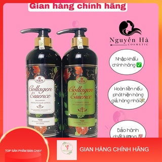 Cặp dầu gội xả yody collagen 800ml | phục hồi tóc khô xơ, chẻ ngọn, giảm gãy rụng | hàng chính hãng